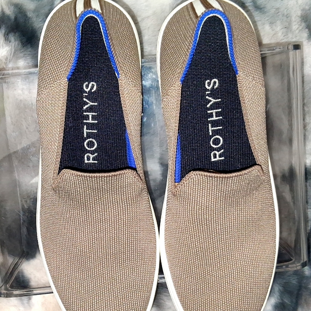 Rothy's The Original Slip-On Women's Sneakers in Latte - Picture 4 of 15